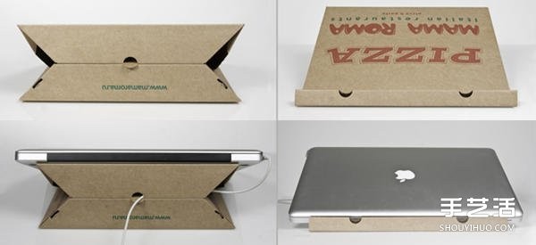 Use waste pizza boxes to DIY a laptop cooling rack