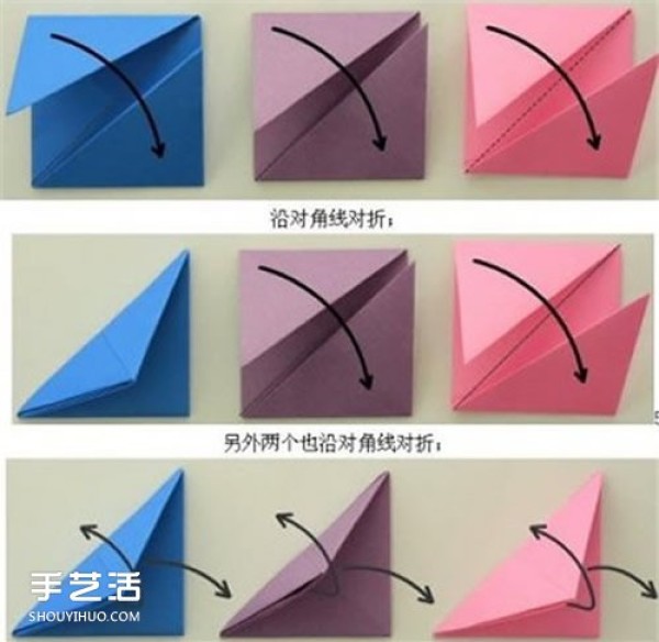 How to make Dragon Boat Festival paper rice dumplings, step-by-step picture of hand-made origami rice dumplings