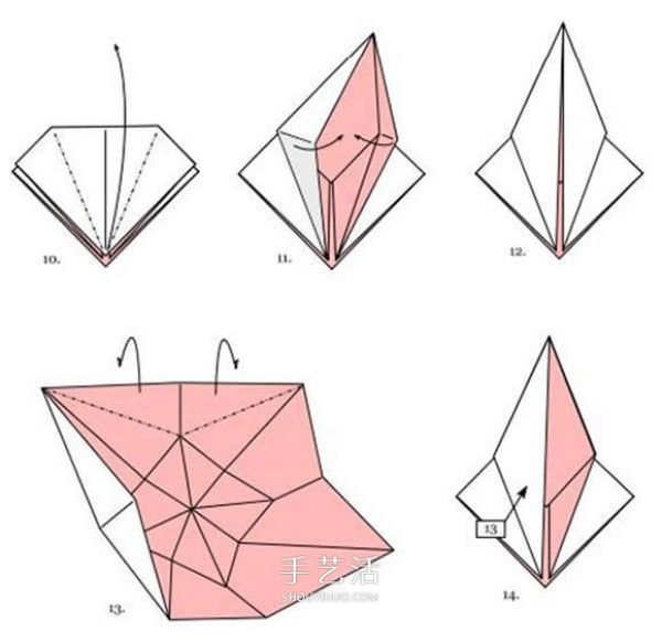 As if you are about to spread your wings and fly! Illustration of the steps of folding the beautiful paper crane