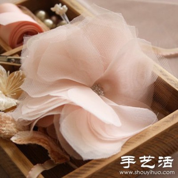 Chiffon cloth handmade beautiful flower decoration