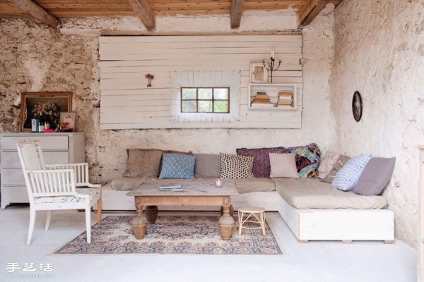 Swedish Mediterranean style stone hut decoration design appreciation