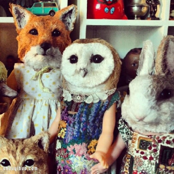 Annie Montgomeries hand-woven animal doll creations