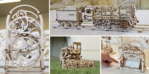 The little train is moving! Self-driven mechanical gear DIY model