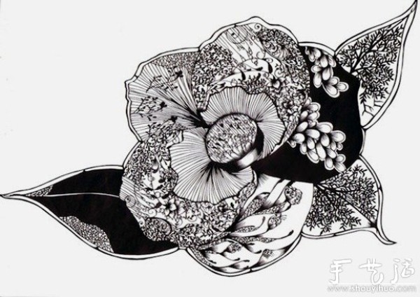 A very complex and fine hand-cut paper-cut work