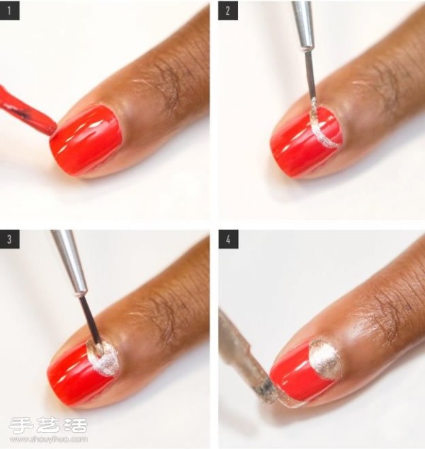 DIY Evolved version of French manicure that can be easily done at home