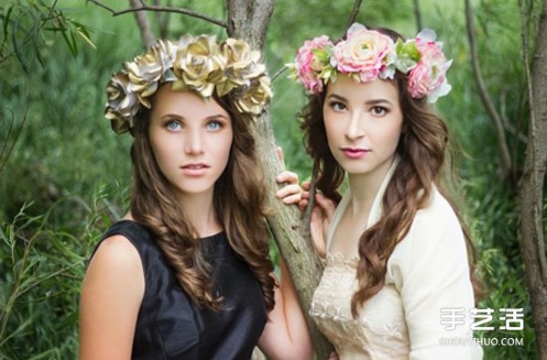 How to make bridal flower garland, DIY tutorial on flower headdress and garland