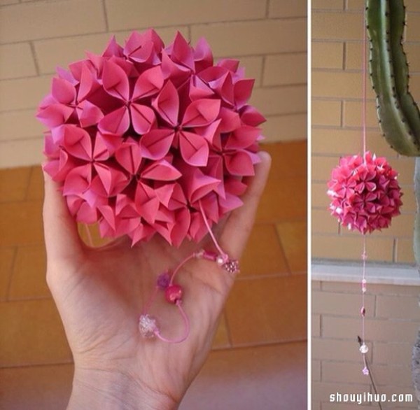 Appreciation of the beautiful handmade origami flower balls (6)