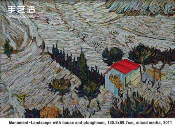 When Van Gogh met collage: a world-famous painting made from waste newspapers and magazines