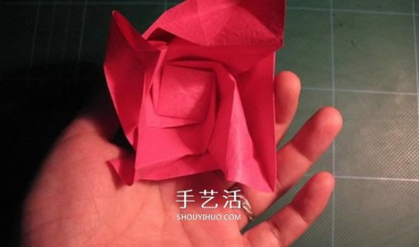 GG Rose Folding Illustration Beautiful and Detailed Rose Origami