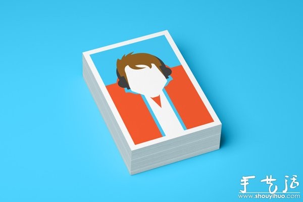 A series of portrait postcards representing popular culture