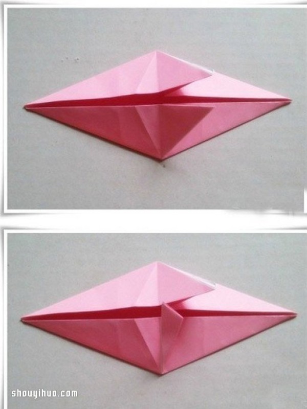 How to fold an origami parasol and illustrate how to make an origami parasol by hand