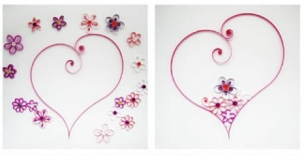 DIY tutorial for beautiful heart-shaped paper handicrafts