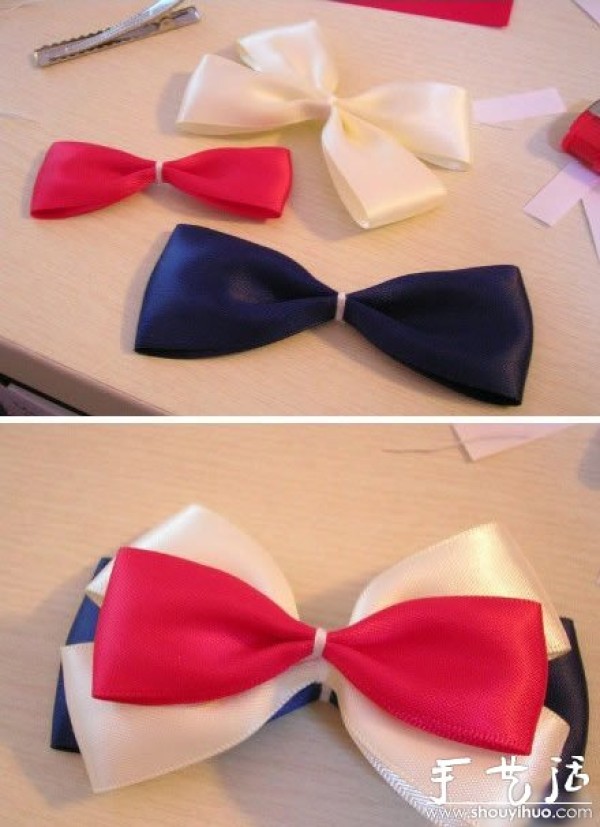 Handmade fabric production of beautiful bows