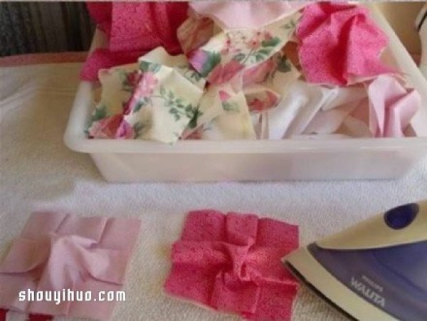 Use rag scraps to make a very protective crib and storage basket