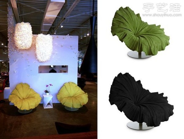 Creative chair like blooming flowers