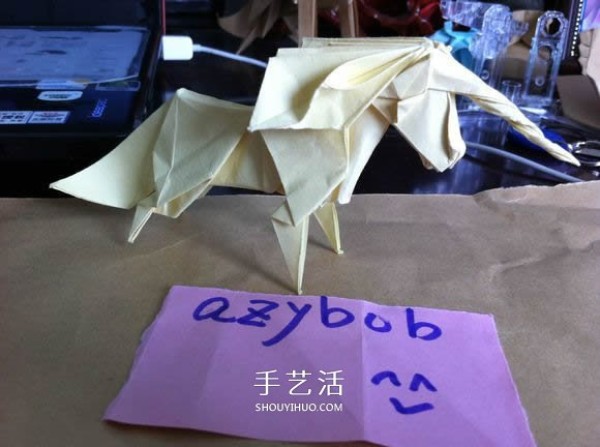 Roman Diaz Unicorn Origami Illustration Step by Step