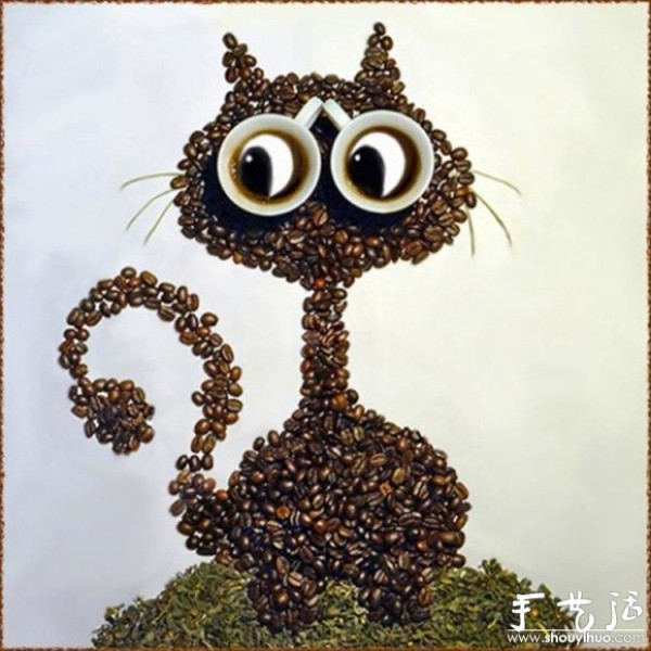 Interesting animals from creative DIY of coffee beans