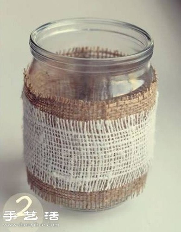 Use glass bottle waste to DIY forest style candle holder