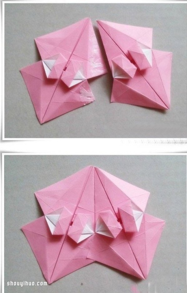 How to fold an origami parasol and illustrate how to make an origami parasol by hand