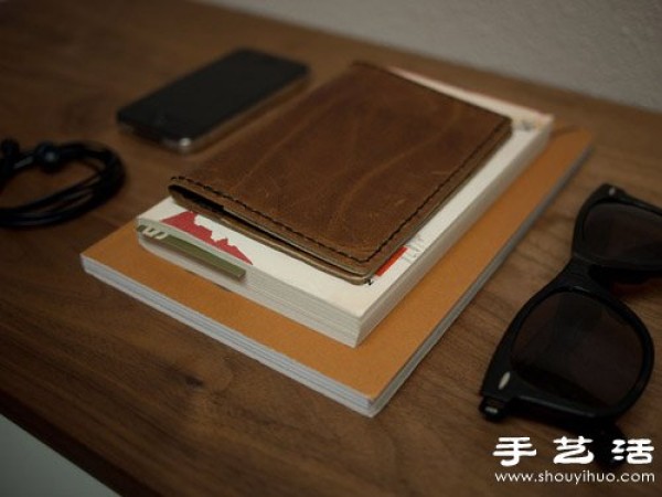 Illustration of hand-made passport holder and wallet