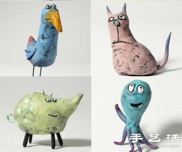 Funny animals made by DIY polymer clay/clay