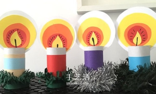 Simple and beautiful Christmas candle making tutorial for children to make Christmas candles