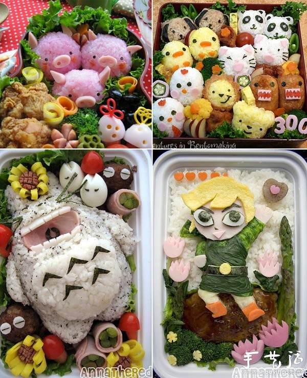 Cute and funny cartoon bento DIY