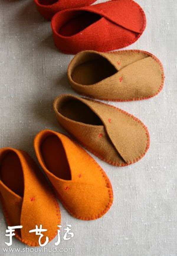 Wool felt to make cute and comfortable baby shoes