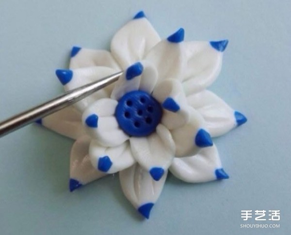 Ultra-light clay lotus DIY tutorial, the process of making a lotus with clay