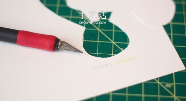 How to make a homemade Easter card and make a rabbit greeting card for the Mid-Autumn Festival