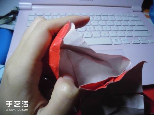 Kissing Fish Origami Illustration of the Super Complex Heart Folding Process