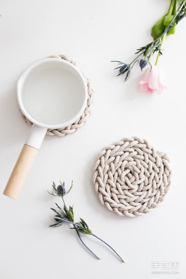 Home-made hand-woven cotton rope coasters will make you fall in love with the simple and natural style~