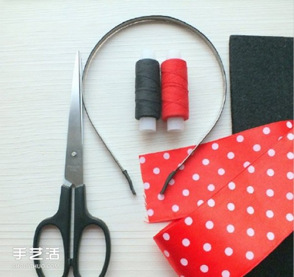 Mickey Mouse headband making tutorial, handmade DIY Mickey Mouse ear headband