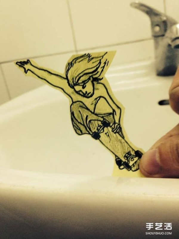 Creative DIY graffiti on sticky notes to add some sugar to ordinary life