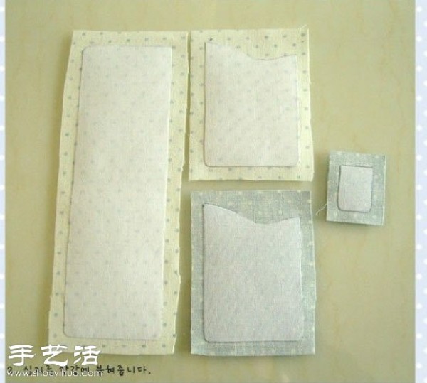 Nonwoven fabric + needlework handmade Korean style small fresh card holder