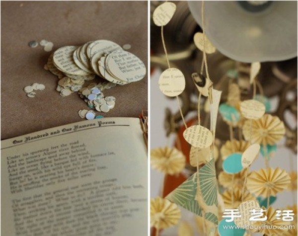 Using old books and magazines to make DIY home decoration