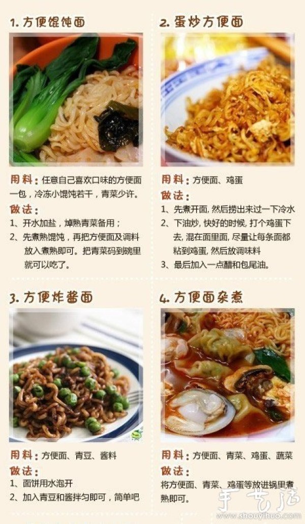 The most comprehensive collection of Chinese and Western methods of instant noodles