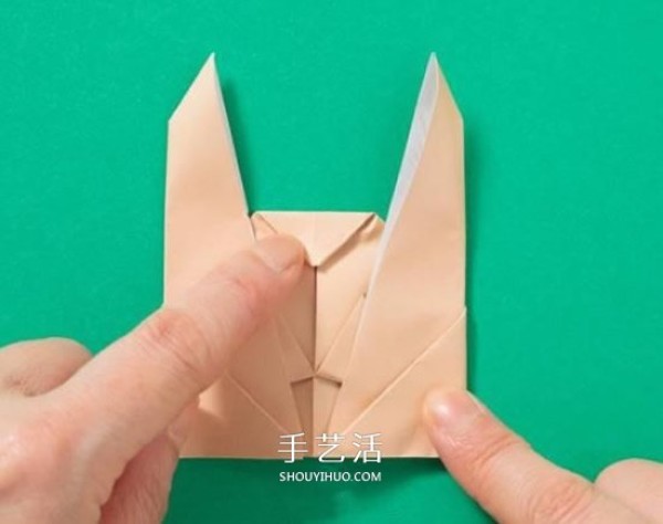 How to Origami Rabbit Hand Puppet Simple Illustration of Folding Rabbit Hand Puppet