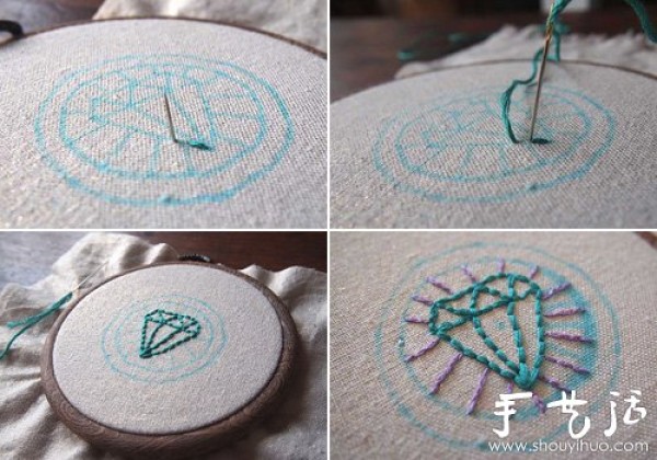 Handmade fabric badge method