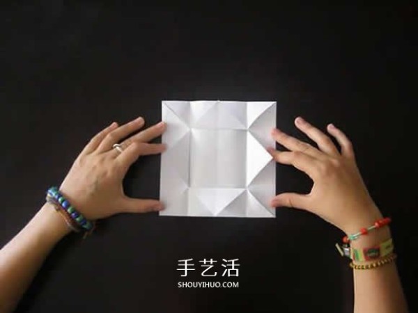 How to fold a square box with a lid, how to fold a square paper box with illustrations