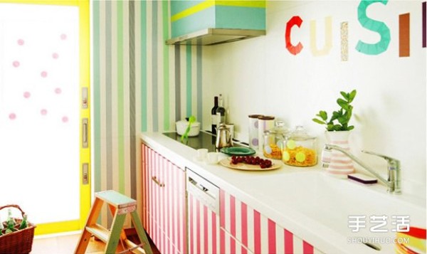 DIY creative ideas of colorful tape paper decoration make the home warm and energetic