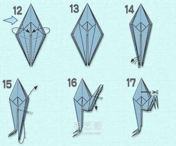 How to make origami ghosts, Halloween origami ghost illustrated tutorials