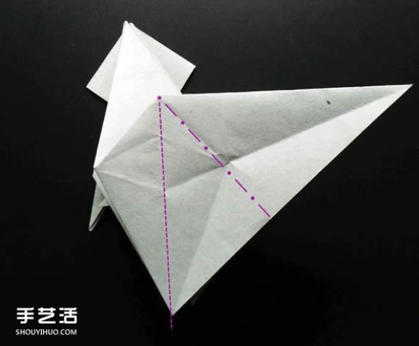 Super complex origami shark illustration, detailed steps for folding a three-dimensional shark