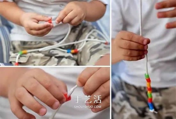 A gorgeous rainbow around your neck! How to make beautiful necklaces by hand using straws