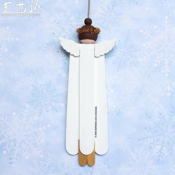 Handmade DIY Angel Ornaments with Popsicle Sticks