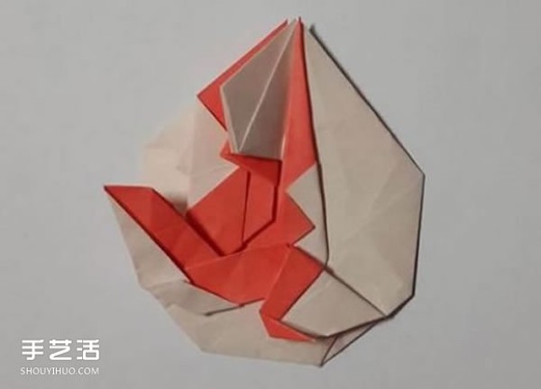 How to origami a monkey badge, how to fold a monkey pattern, how to fold it manually