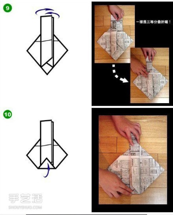 A tutorial on how to fold a dustpan, a tutorial on how to fold a dustpan from scrap newspapers