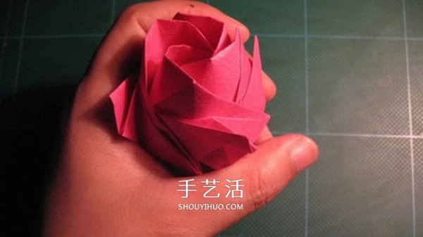 GG Rose Folding Illustration Beautiful and Detailed Rose Origami