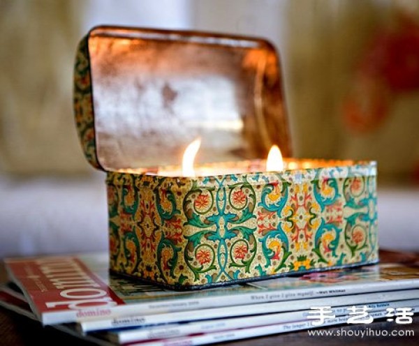 Using waste tin cans to make beautiful retro candles/candle holders by hand