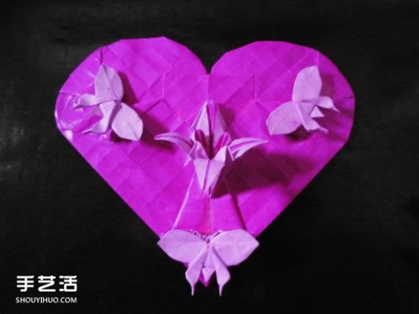 Die Lianhua Love Origami Illustration of Creative Love Origami Step by Step